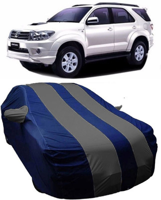 MoTRoX Car Cover For Toyota Fortuner Old (With Mirror Pockets)(Blue, Grey)