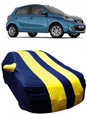 MoTRoX Car Cover For Nissan Micra (With Mirror Pockets)(Blue, Yellow)