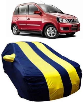 MoTRoX Car Cover For Mahindra Quanto (With Mirror Pockets)(Blue, Yellow)