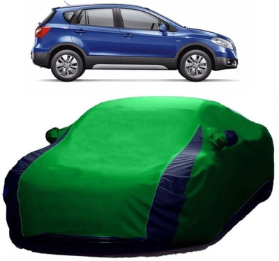 MoTRoX Car Cover For Maruti Suzuki S-Cross (With Mirror Pockets)(Blue, Green)