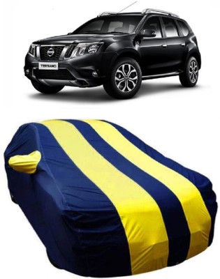 MoTRoX Car Cover For Nissan Terrano (With Mirror Pockets)(Blue, Yellow)