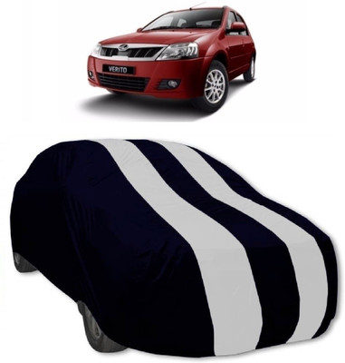 MoTRoX Car Cover For Mahindra Verito (Without Mirror Pockets)(Red, White)