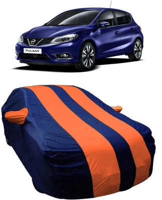 MoTRoX Car Cover For Nissan Pulsar (With Mirror Pockets)(Blue, Orange)