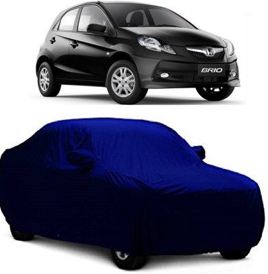 MoTRoX Car Cover For Honda Brio (With Mirror Pockets)(Blue)