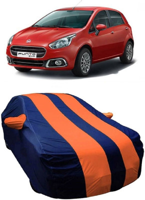 MoTRoX Car Cover For Fiat Punto Evo (With Mirror Pockets)(Blue, Orange)