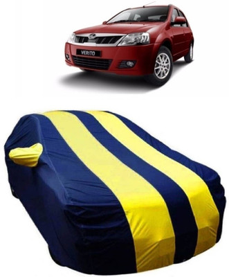 MoTRoX Car Cover For Mahindra Verito (With Mirror Pockets)(Blue, Yellow)