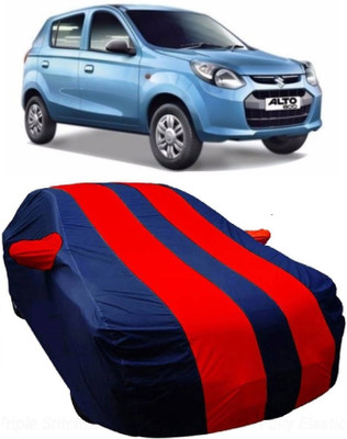 MoTRoX Car Cover For Maruti Suzuki Alto 800 (With Mirror Pockets)(Blue, Red)