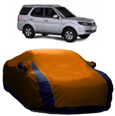 MoTRoX Car Cover For Tata Safari Storme (With Mirror Pockets)(Blue, Orange)