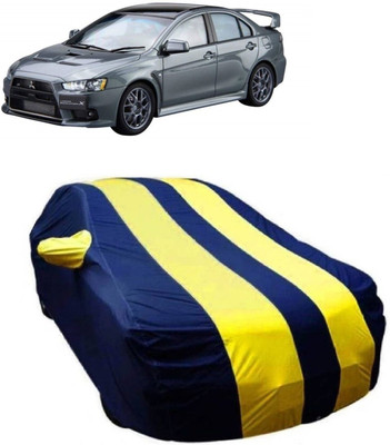 MoTRoX Car Cover For Mitsubishi Lancer Evolution (With Mirror Pockets)(Blue, Yellow)