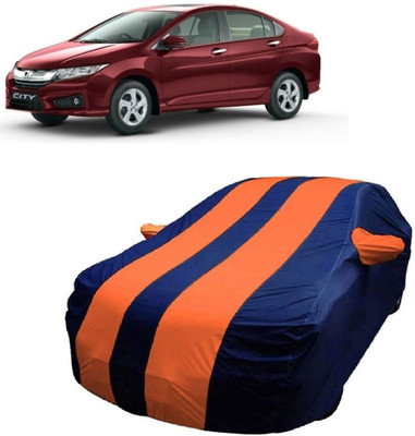 MoTRoX Car Cover For Honda City i-Vtec (With Mirror Pockets)(Blue, Orange)