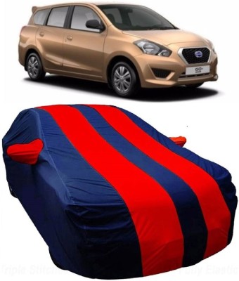 MoTRoX Car Cover For Nissan Go+ (With Mirror Pockets)(Blue, Red)