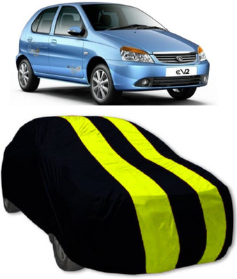 MoTRoX Car Cover For Tata Indica eV2 (Without Mirror Pockets)(Red, Yellow)