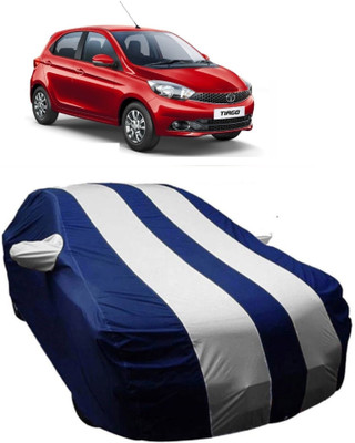 MoTRoX Car Cover For Tata Tiago (With Mirror Pockets)(Blue, White)