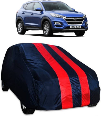 MoTRoX Car Cover For Hyundai Tucson (With Mirror Pockets)(Blue, Red)