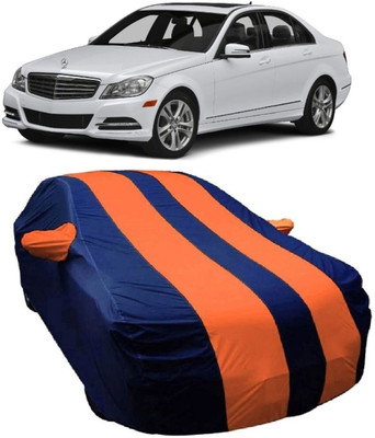 MoTRoX Car Cover For Mercedes Benz C220 (With Mirror Pockets)(Blue, Orange)