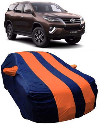 MoTRoX Car Cover For Toyota Fortuner (With Mirror Pockets)(Blue, Orange)