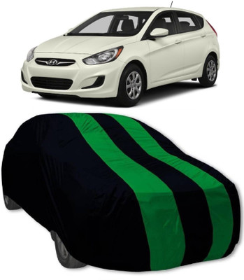 MoTRoX Car Cover For Hyundai Accent (Without Mirror Pockets)(Green, Blue)