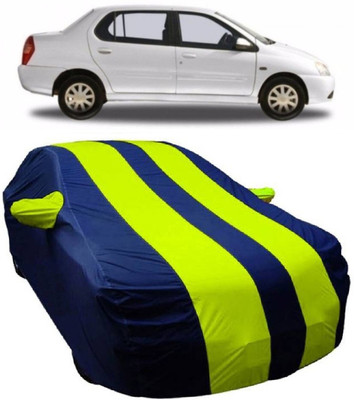 MoTRoX Car Cover For Tata Indigo (With Mirror Pockets)(Blue, Green)