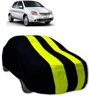 MoTRoX Car Cover For Tata Indica V2 (Without Mirror Pockets)(Red, Yellow)