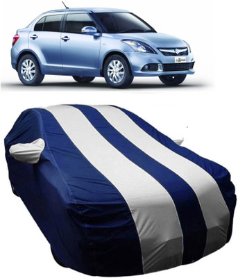 MoTRoX Car Cover For Maruti Suzuki Swift Dzire (With Mirror Pockets)(Blue, White)