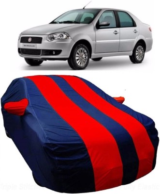 MoTRoX Car Cover For Fiat Siena (With Mirror Pockets)(Blue, Red)