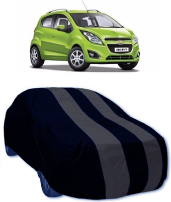 MoTRoX Car Cover For Chevrolet Beat (With Mirror Pockets)(Blue, Grey)