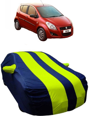 MoTRoX Car Cover For Maruti Suzuki Ritz (With Mirror Pockets)(Blue, Green)