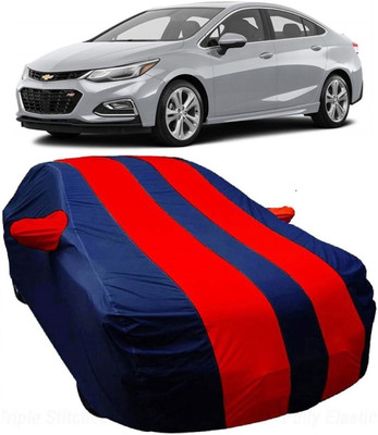 MoTRoX Car Cover For Chevrolet Cruze (With Mirror Pockets)(Blue, Red)