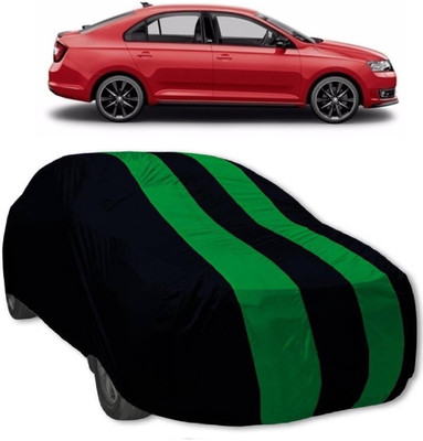 MoTRoX Car Cover For Skoda Rapid (Without Mirror Pockets)(Green, Blue)