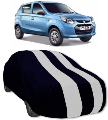 MoTRoX Car Cover For Maruti Suzuki Alto 800 (Without Mirror Pockets)(Red, White)