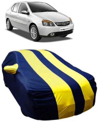 MoTRoX Car Cover For Tata Indigo eCS (With Mirror Pockets)(Blue, Yellow)