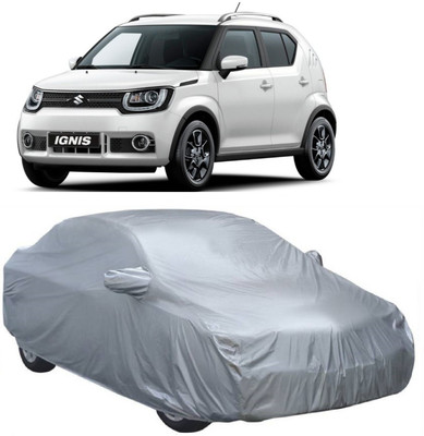MoTRoX Car Cover For Maruti Suzuki Ignis (With Mirror Pockets)(Silver)
