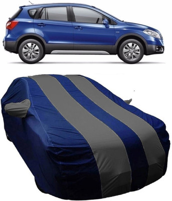 MoTRoX Car Cover For Maruti Suzuki S-Cross (With Mirror Pockets)(Blue, Grey)