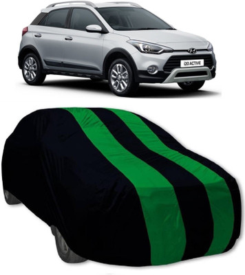 MoTRoX Car Cover For Hyundai i20 Active (Without Mirror Pockets)(Green, Blue)