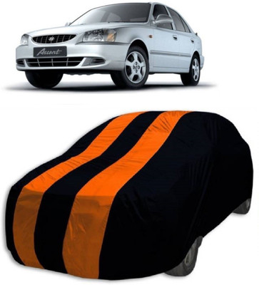 MoTRoX Car Cover For Hyundai Accent Viva (Without Mirror Pockets)(Orange, Blue)