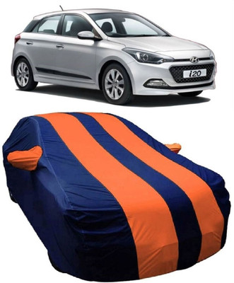 MoTRoX Car Cover For Hyundai Elite i20 (With Mirror Pockets)(Blue, Orange)