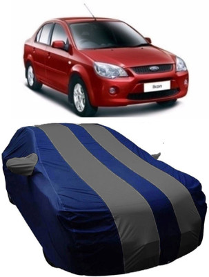 MoTRoX Car Cover For Ford Ikon (With Mirror Pockets)(Blue, Grey)