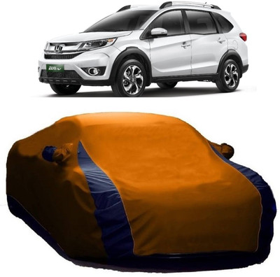 MoTRoX Car Cover For Honda BRV (With Mirror Pockets)(Blue, Orange)