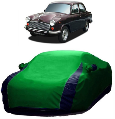 MoTRoX Car Cover For HM Ambassador (With Mirror Pockets)(Blue, Green)