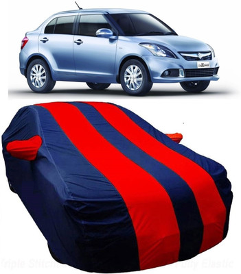 MoTRoX Car Cover For Maruti Suzuki Swift Dzire (With Mirror Pockets)(Blue, Red)