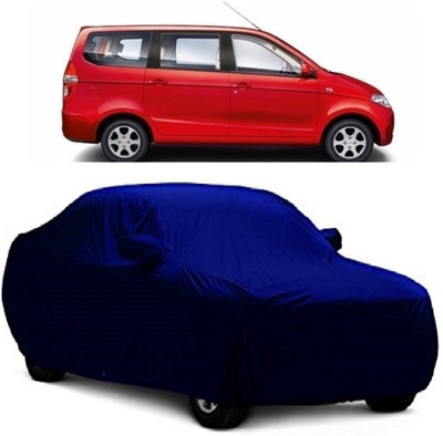 MoTRoX Car Cover For Chevrolet Enjoy (With Mirror Pockets)(Blue)