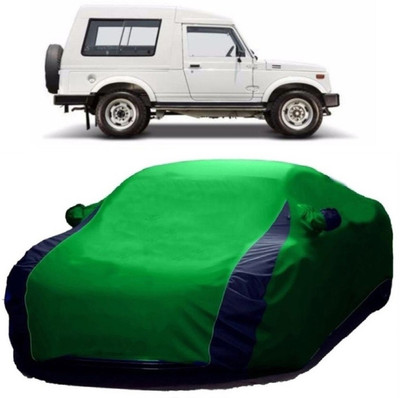 MoTRoX Car Cover For Maruti Suzuki Gypsy (With Mirror Pockets)(Blue, Green)