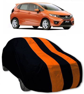 MoTRoX Car Cover For Honda Jazz (Without Mirror Pockets)(Orange, Blue)