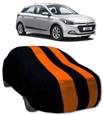 MoTRoX Car Cover For Hyundai Elite i20 (With Mirror Pockets)(Blue, Orange)