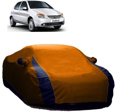 MoTRoX Car Cover For Tata Indica V2 (With Mirror Pockets)(Blue, Orange)
