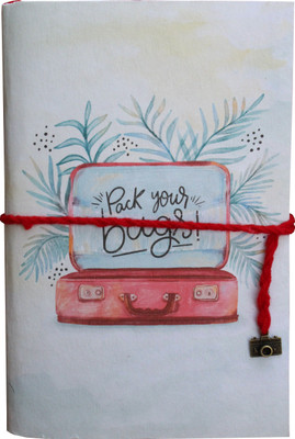 GOONJ CREATIONS Recycled Handmade Diary Regular Diary Unruled 100 Pages(Red)