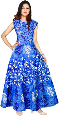 SILVER ORGANISATION Women Maxi Multicolor Full Length Dress