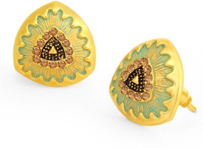 Sukkhi Exclusive LCT Gold Plated Sky Blue Mint Meena Collection Stud Earring For Women Alloy Stud Earring