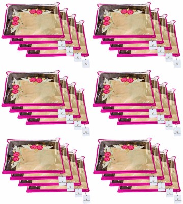 KUBER INDUSTRIES Plain Non Woven Single Packing Saree Cover 24 pcs Set (Pink) ,CTKNEW105 CTKNEW0105(Pink)