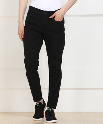 HIGHLANDER Tapered Fit Men Black Jeans